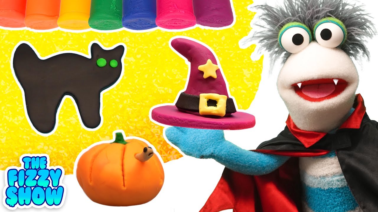 Fizzy & Phoebe Make DIY Halloween Play Doh Decoration | The Fizzy Show Videos