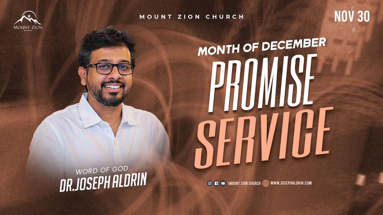 Promise Service | Mount Zion Church | December 2025 | Dr. Joseph Aldrin (LIVE)