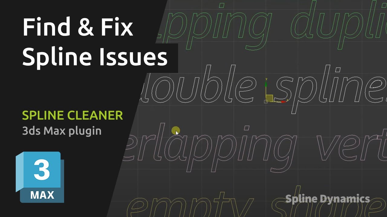 Easily Find and Fix Spline Errors in 3ds Max | Spline Cleaner Tutorial