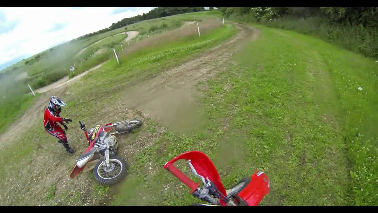 Motorbike double fall fail