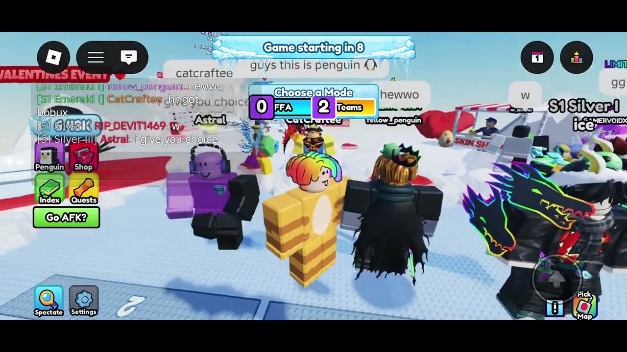 Playing knockout (ft. Mr Penguin and Astral)