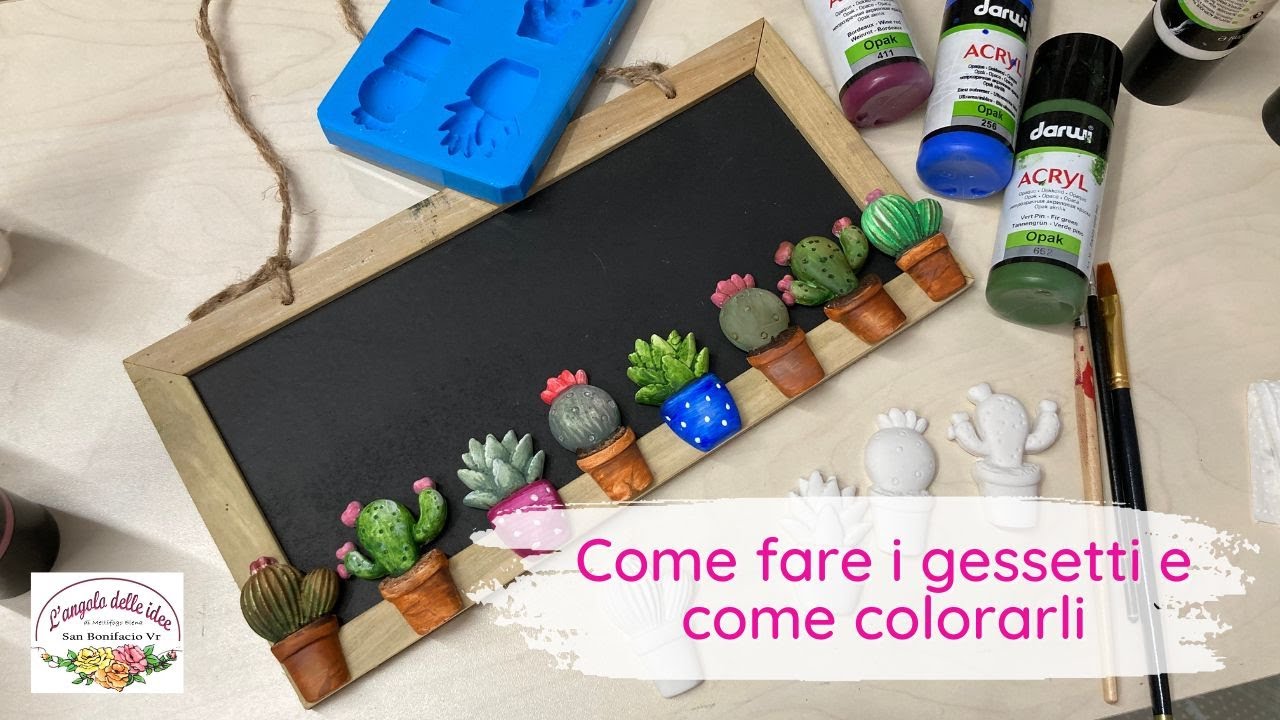 Come colorare i gessetti - piante grasse e cactus