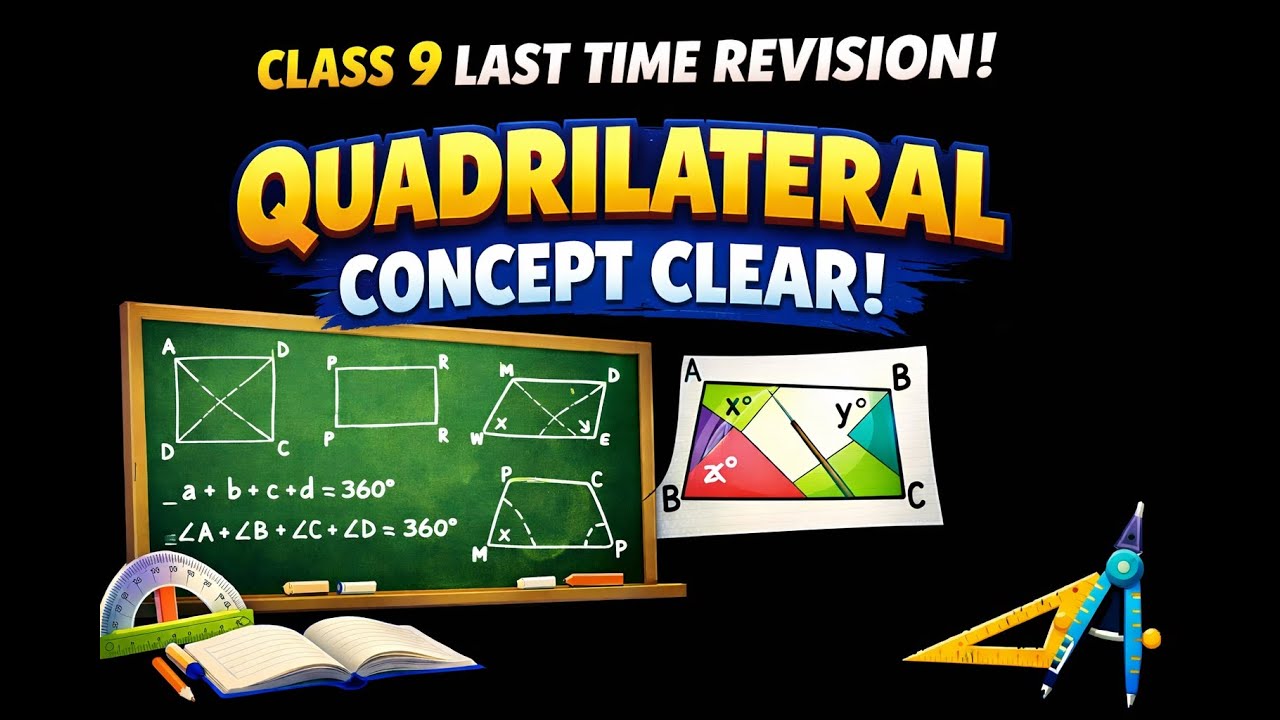 Quadrilateral | Mathas |Class 9 | Most IMP Revision | kavan joshi |@gravityclasses66