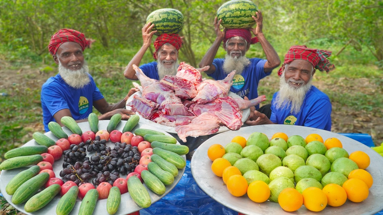 Village Grandpas Cook Big Pot Mutton Curry | অসহায় মানুষের মুখে হাসি ফোটাতে খাসির কারি