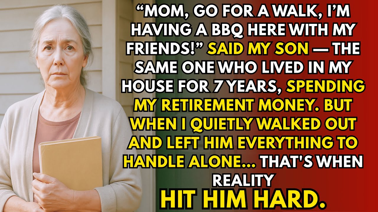My Son Told Me to Leave the House to Have a Barbecue with His Friends — I Walked Away and Let Go
