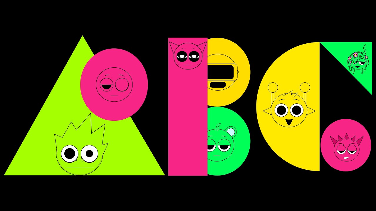 Sprunki Shapes Alphabet A to Z | Make Letters with Sprunki Circle, Triangle & Rectangle