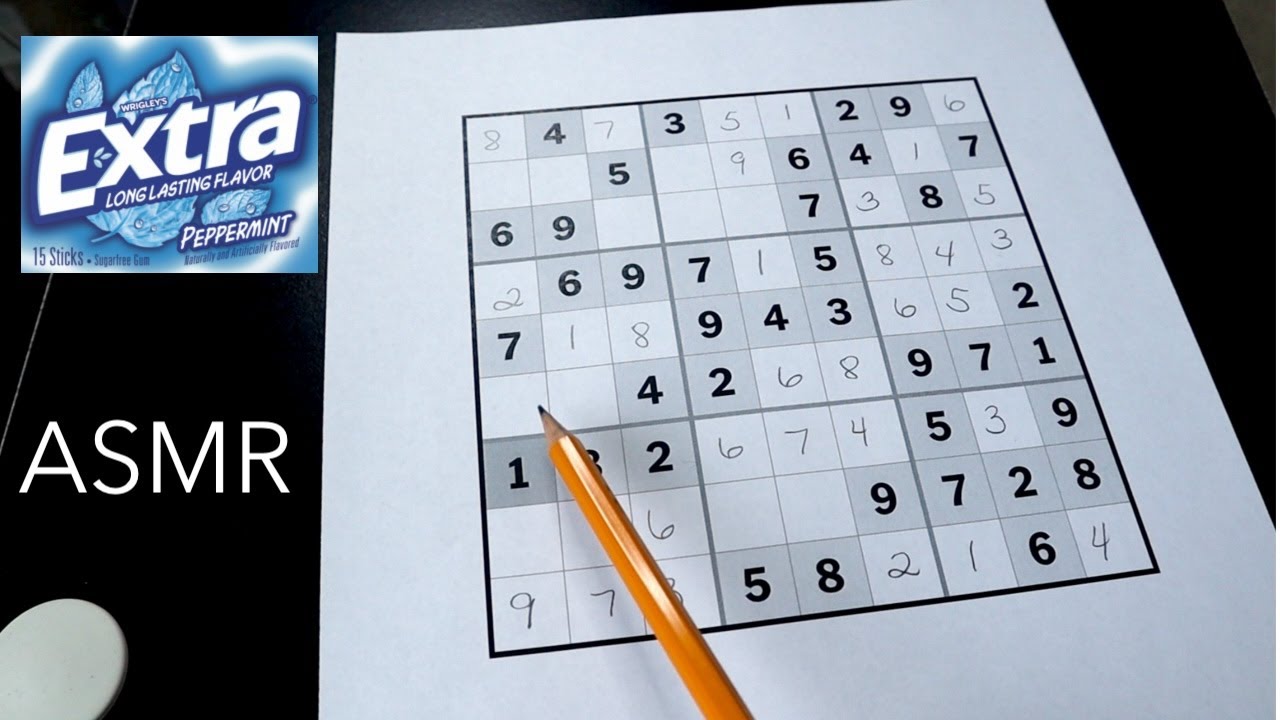 ✏️ ASMR | sudoku con chicle!