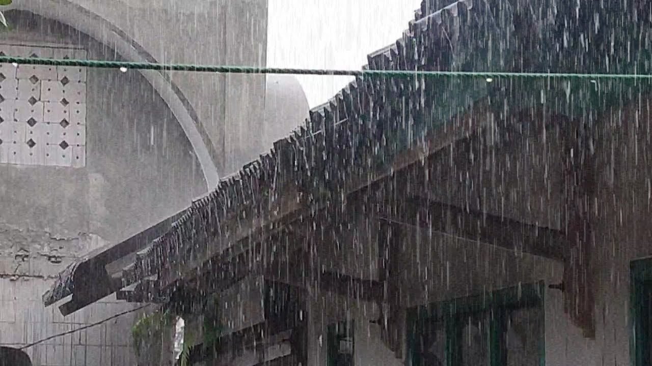 Relieve excessive stress with the sound of heavy rain in a beautiful remote village | Good night💤