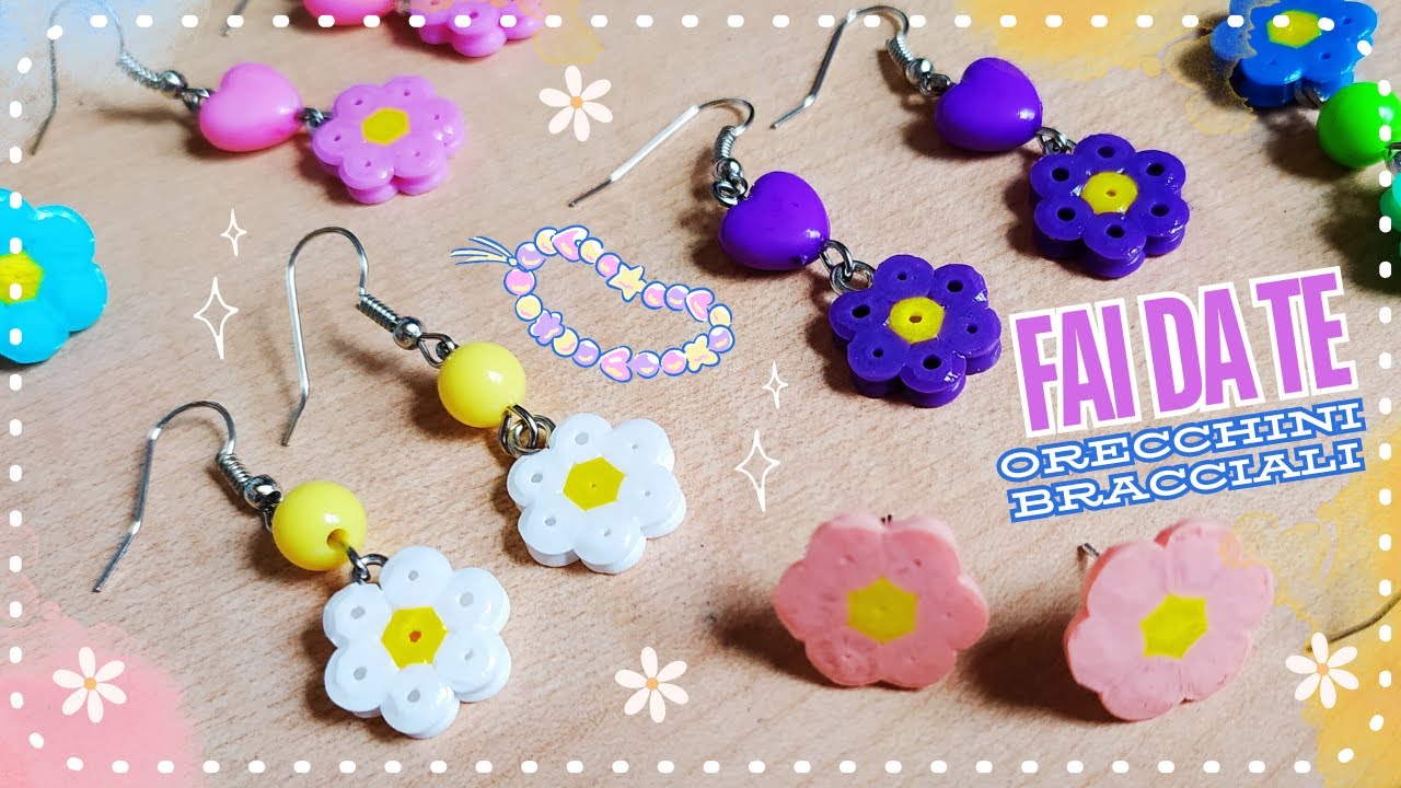GIOIELLI FAI DA TE CREATI CON LE PERLINE DA STIRARE | DIY HAMABEADS JEWELS