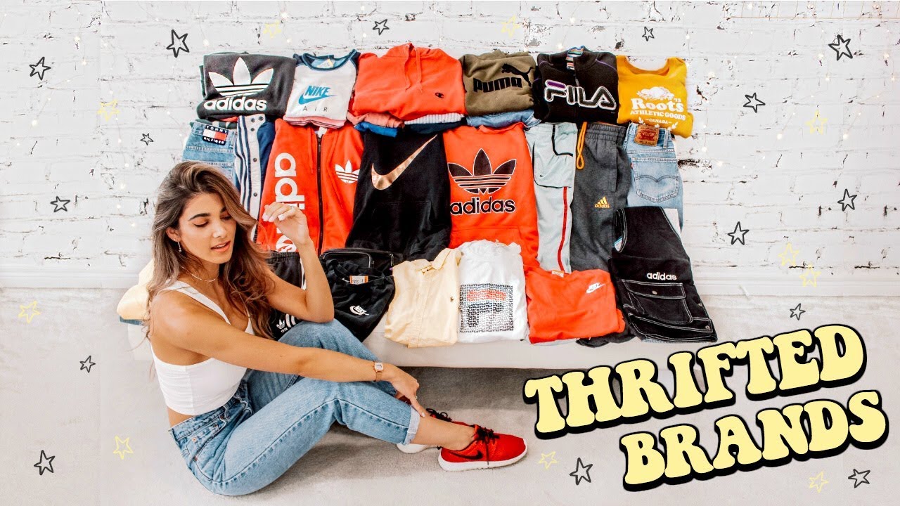 UNREAL 50+ ITEM THRIFT HAUL ☆ LEVIS, TOMMY, ADIDAS, NIKE, FILA (try on)