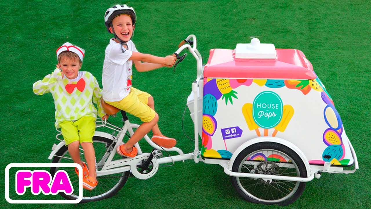 Niki fait semblant de vendre de la crème glacée et veut de nouveaux chariots de crème glacée