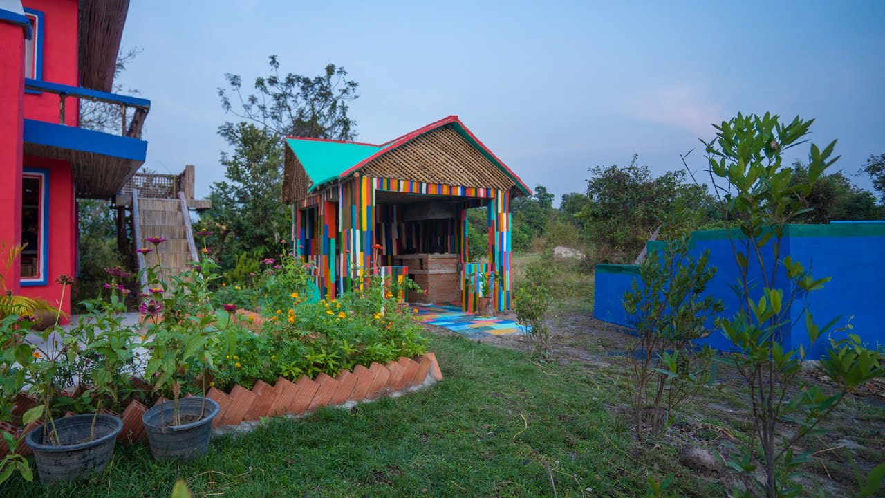 Girl Build The Most Beautiful Kitchen, Girl Solo Bushcrafts Survival, Living Off Grid