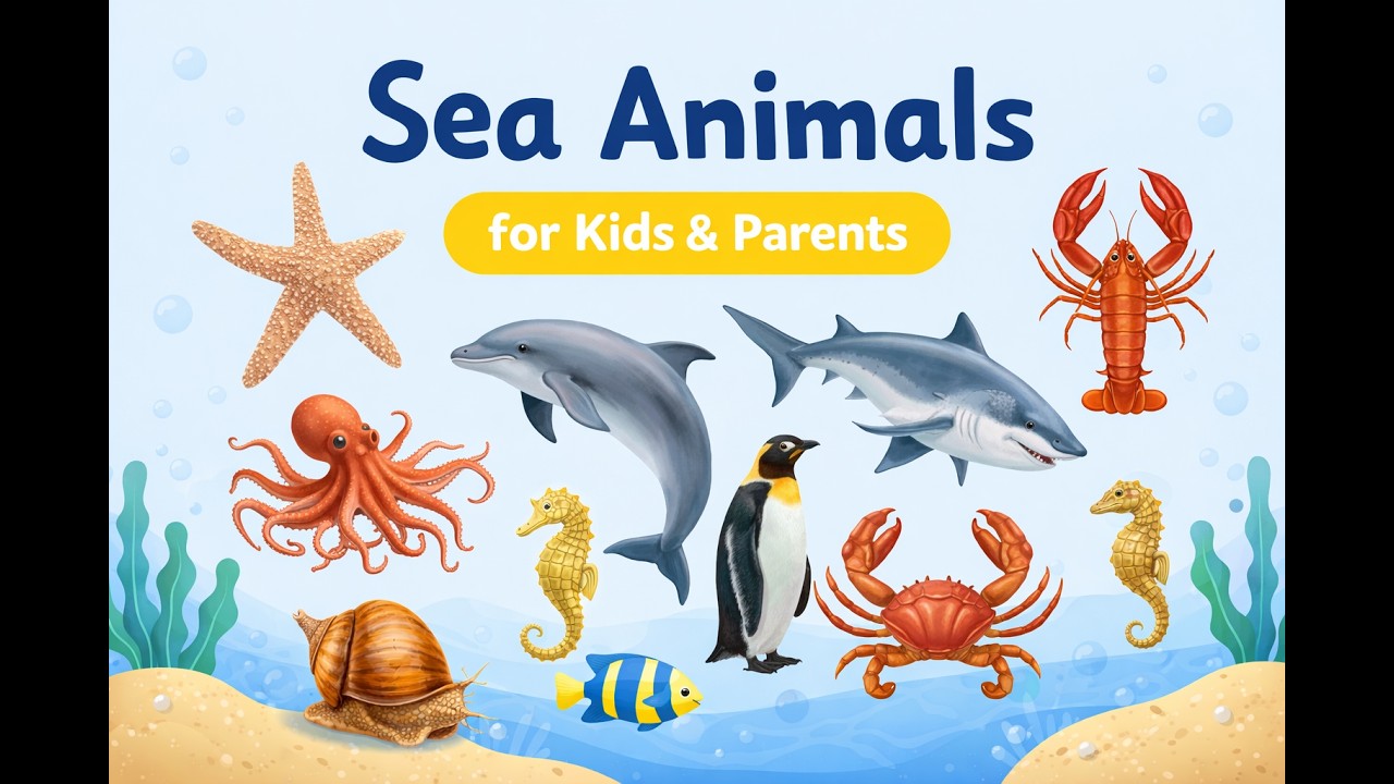 Sea Animals Name | Sea Animals for Kids | Sea Animals Name in English & Hindi