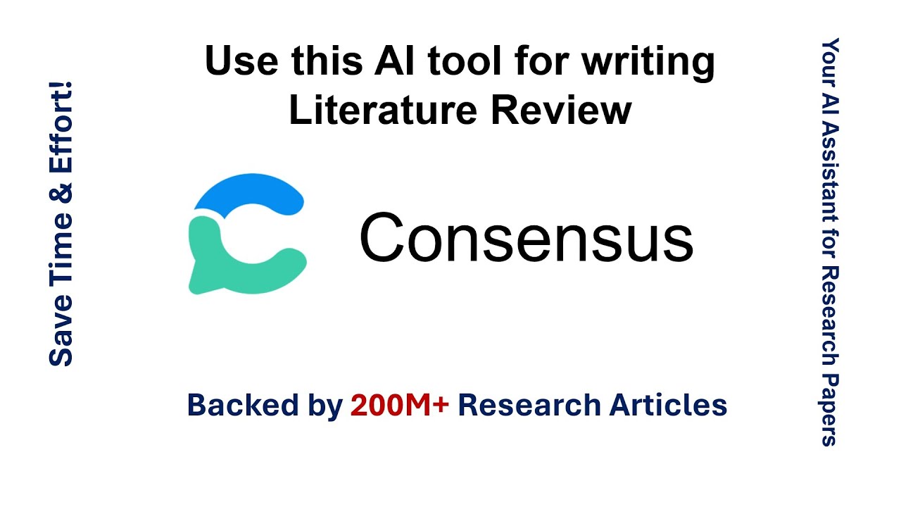 Write a Research Paper in No Time with Consensus AI | Writing literature review using Consensus