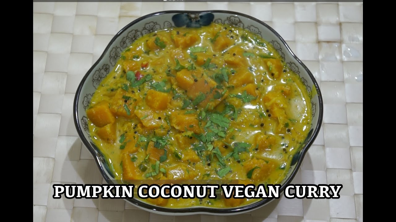 🇬🇧🇮🇳🍅 🍆 Pumpkin Coconut Milk Indian Curry Recipe - Vegan