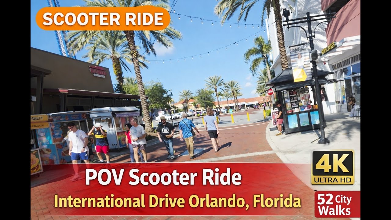 🎥 POV Scooter Ride on International Drive | ICON Park to Orange County Convention Center (4K)