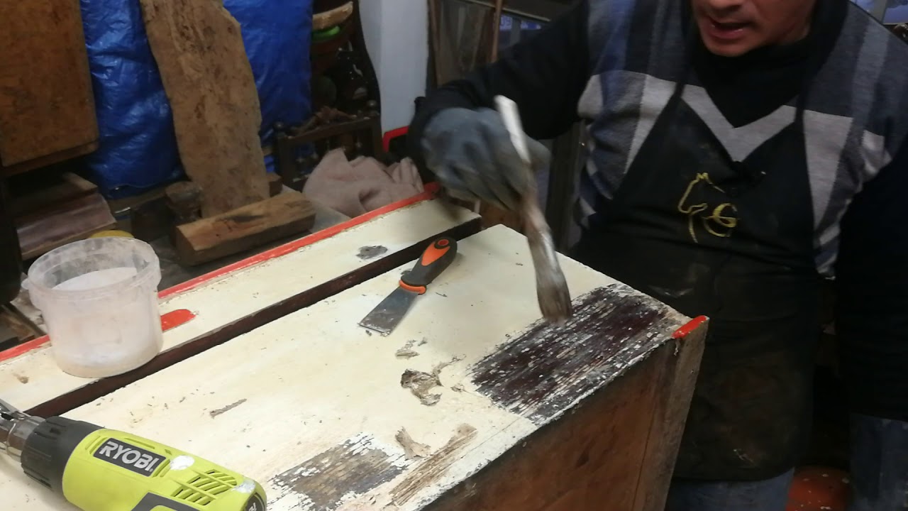 COME SVERNICIARE IL LEGNO ANTICO  SMALTATO