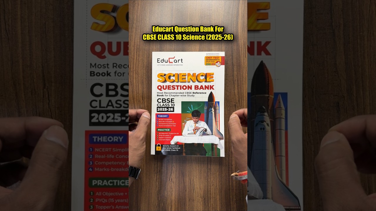 Educart Question Bank Class 10 Science 2025-26 🔥 | Best Book for CBSE 2026? #Shorts #educartbooks