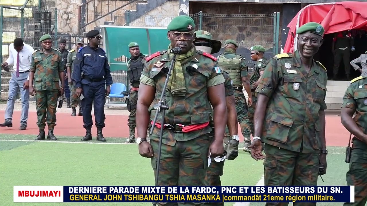 🔴Mbujimayi : Gen.jhon tshibangu a la dernière parade mixte  de l'année 2024.