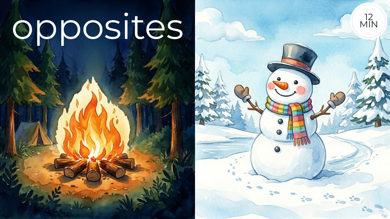 Gentle Opposites Songs Vol. 1-4 | Calm Learning for Kids