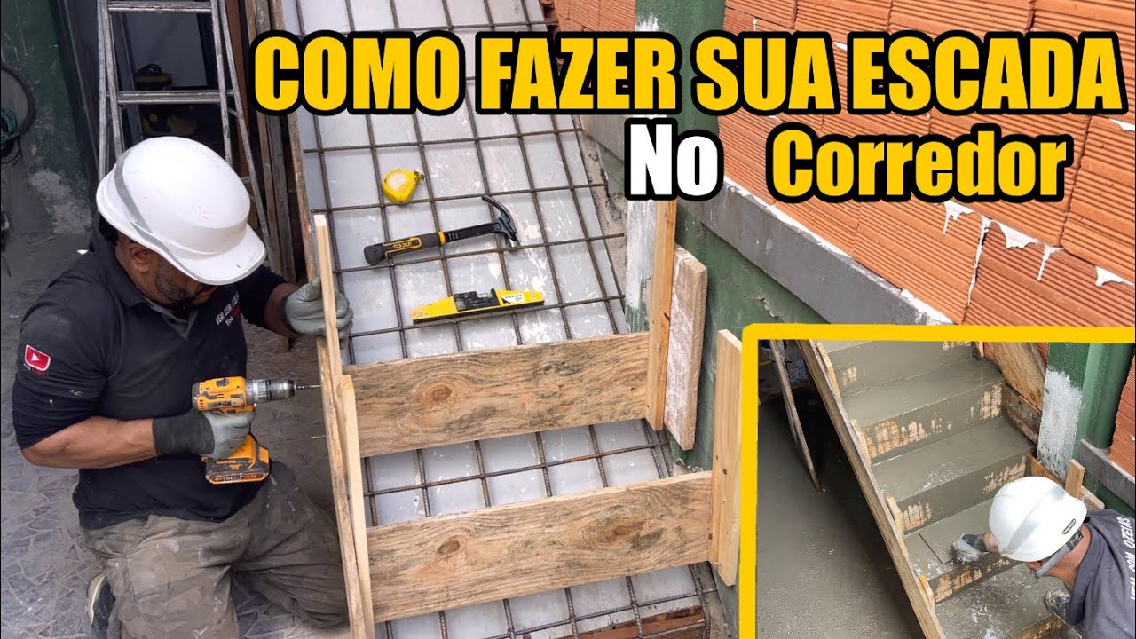 ESCADA MACIÇA NO CORREDOR COMO FAZER 