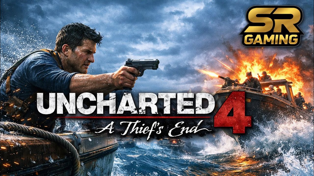 MISSION -1 Nathan Drake Ki Entry! 🔥 Uncharted 4 PS5 Gameplay | 4K Graphics | SR Gaming & Vlogs