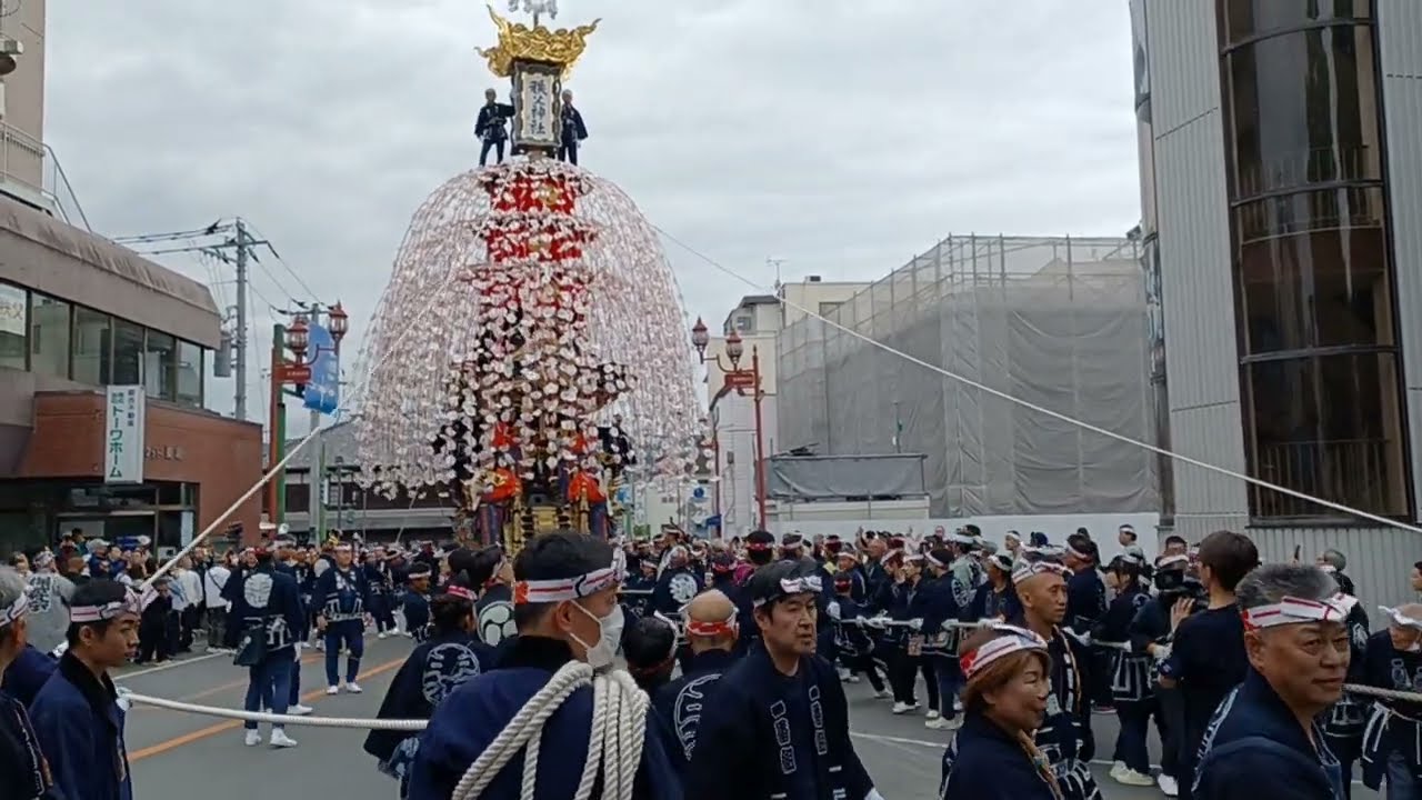 第75回全国植樹祭　笠鉾&屋台特別公開　中近笠鉾秩父神社お宮入り