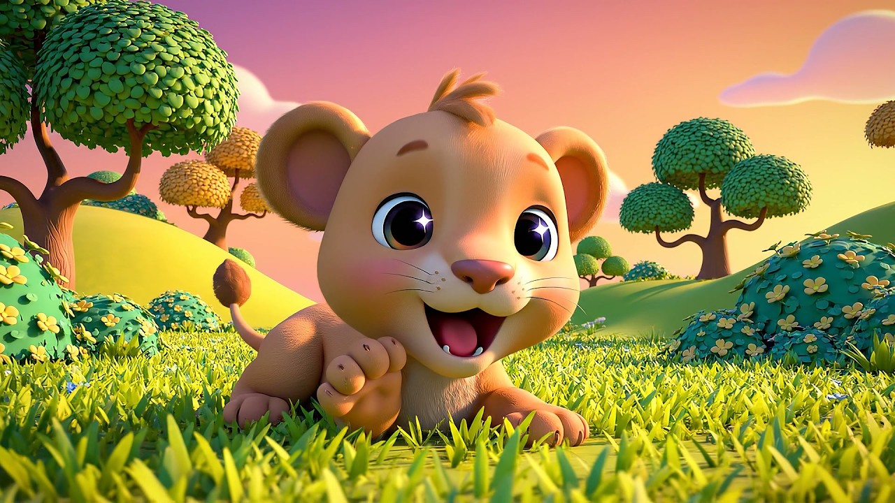 Little Lion Roars Grrr Grrr Grr | Brave Animal Sounds & Jungle Nursery Rhymes