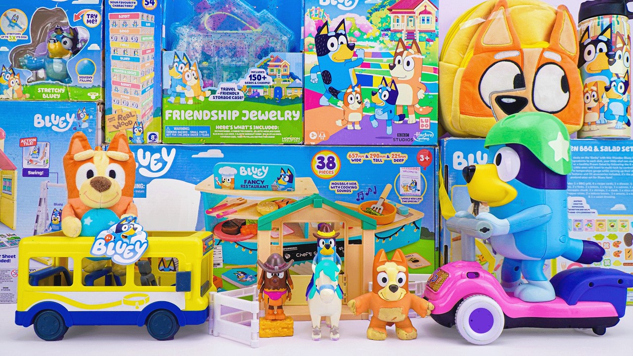 98 Minutes of Satisfying ASMR Unboxing | Adorable Bluey Pony Rides Playset