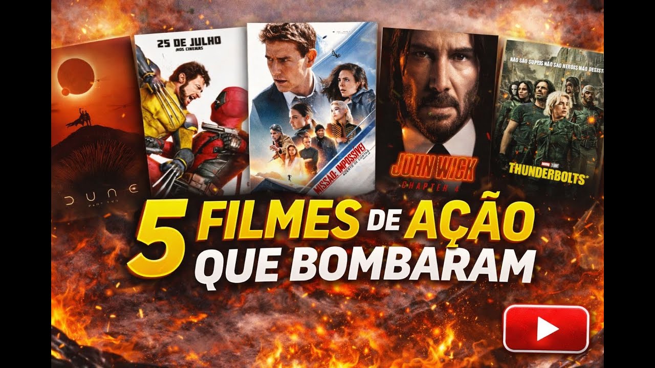 5 Filmes de Ação Que Mais Bombaram nos últimos tempos | Sucessos de Bilheteria e Impacto Mundial.