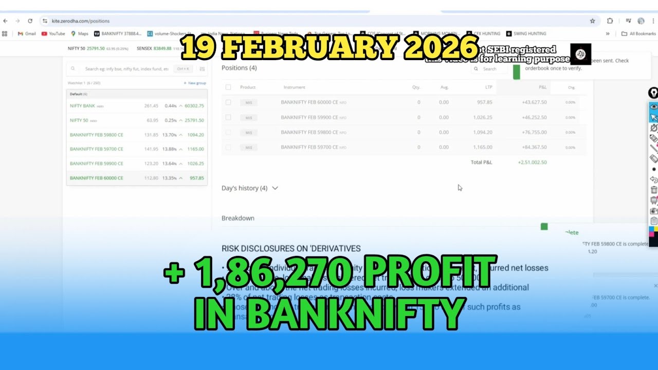 Banknifty SL HUNTING Trade | 19 FEB 2026