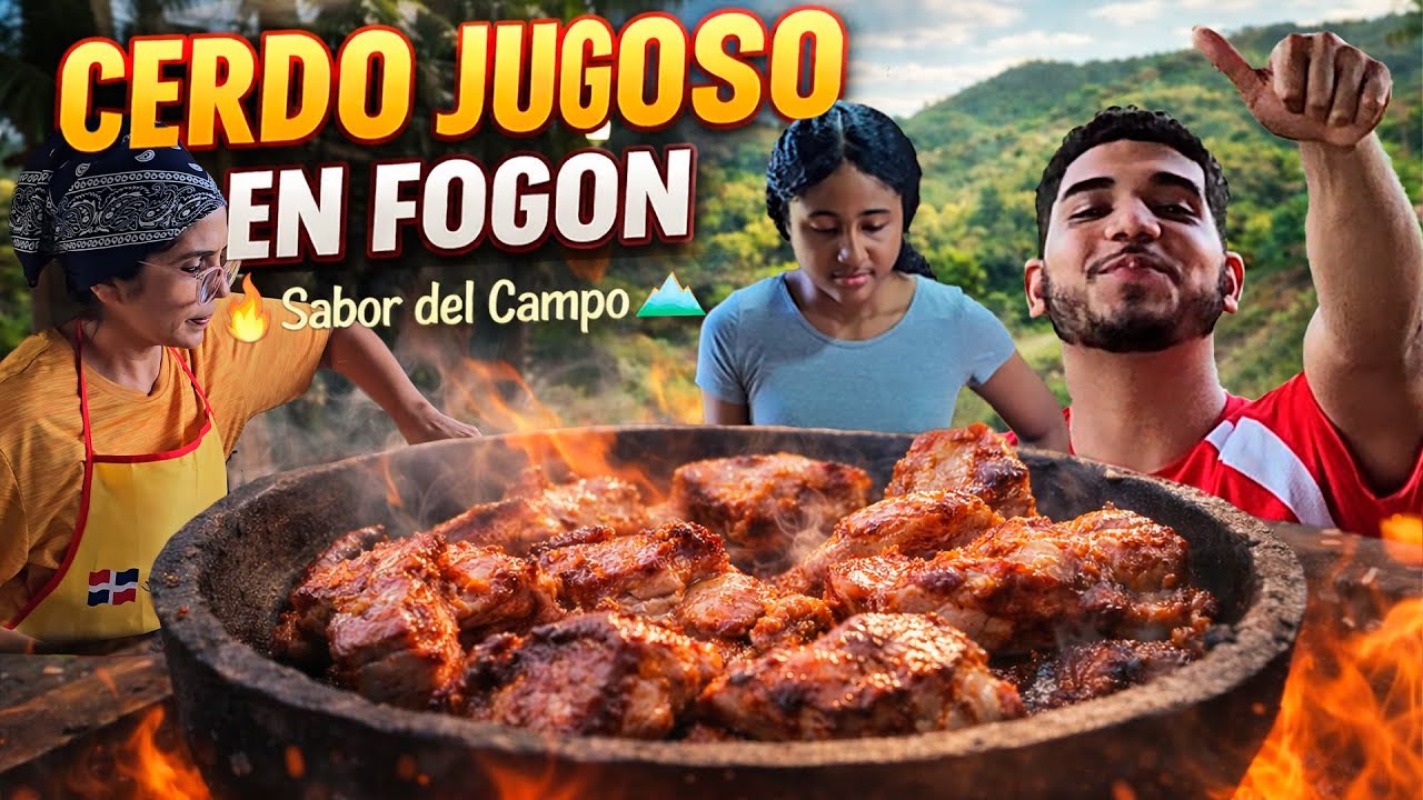 Cerdo jugoso en olla gigante | Cocina campestre tradicional 🌄
