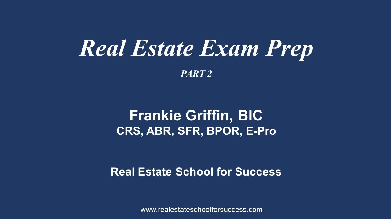 Real Estate Exam Practice Question  Pt 2