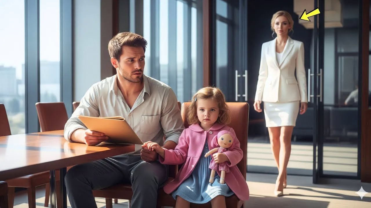 Alleinerziehender Vater bringt sein Kind zum Interview, all starren, bis die CEO mit zwei… auftaucht