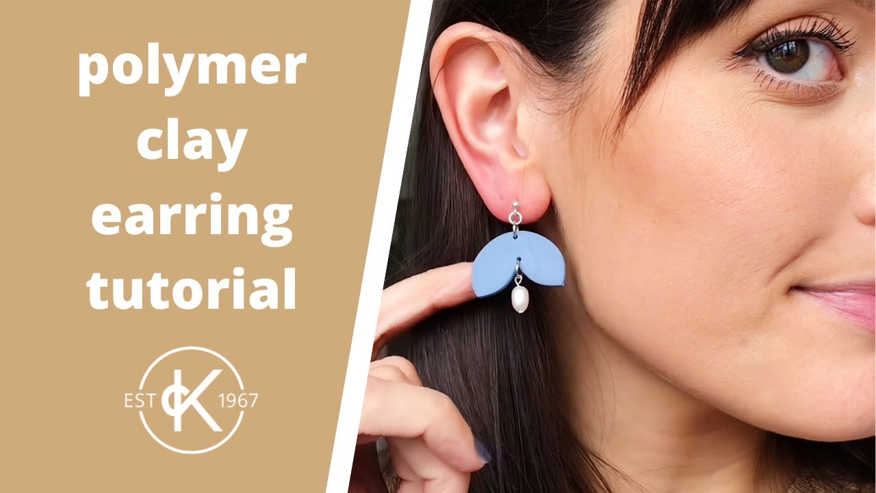 How To Make Polymer Clay Earrings With Gemstone Beads | CANDID & Kernowcraft