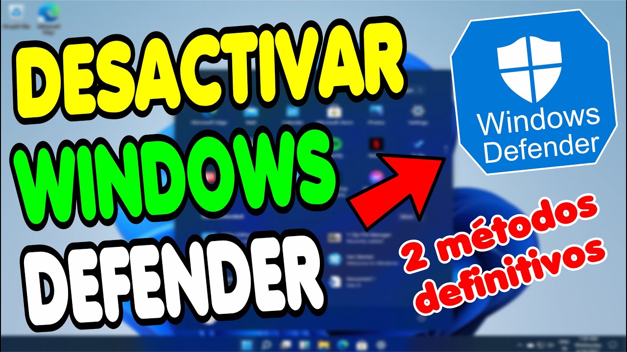 COMO DESACTIVAR O QUTAR  WINDOWS DEFENDER en WINDOWS 10 Y 11 🛡️