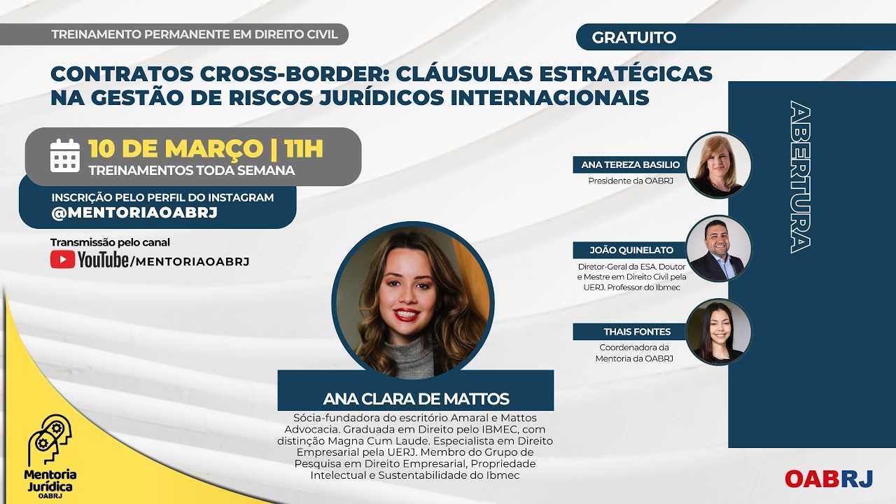 Contratos cross-border: cláusulas estratégicas na gestão de riscos jurídicos internacionais24/02 11H
