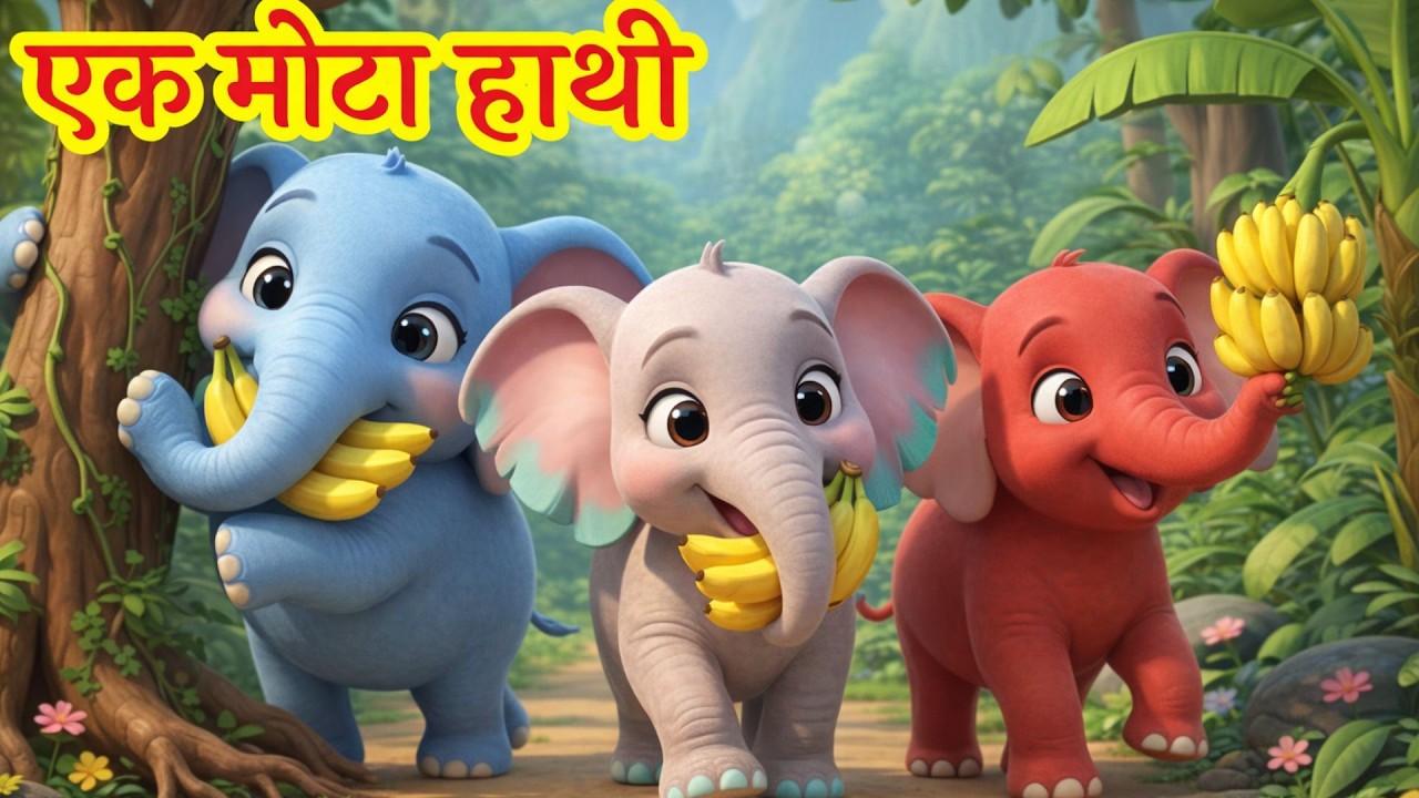 ‎Ek Mota Hathi Ghumne Gaya | एक मोटा हाथी | Popular Hindi Rhymes #ekmotahathighumechala   #cartoon