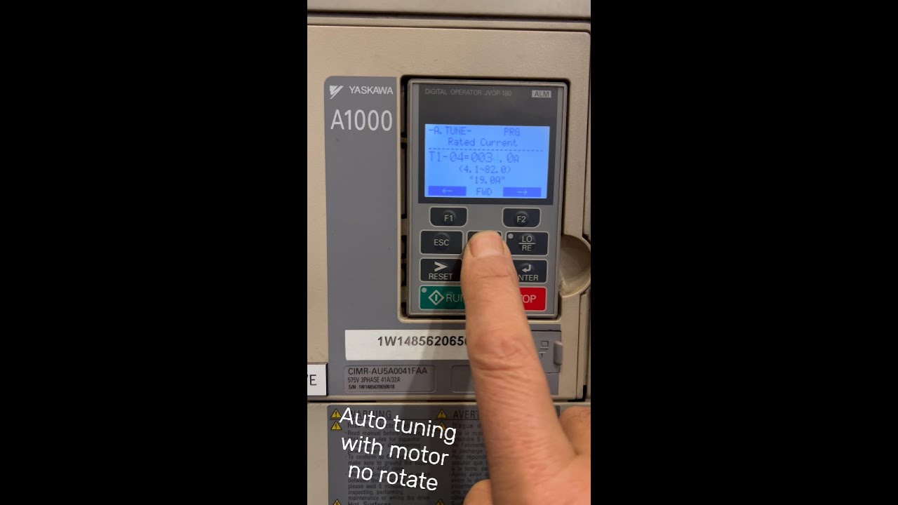 Yaskawa A1000 auto tuning with motor no rotate