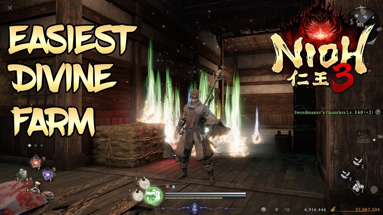 Nioh 3 - Easiest Divine Farm - Farming Build + Best Spot