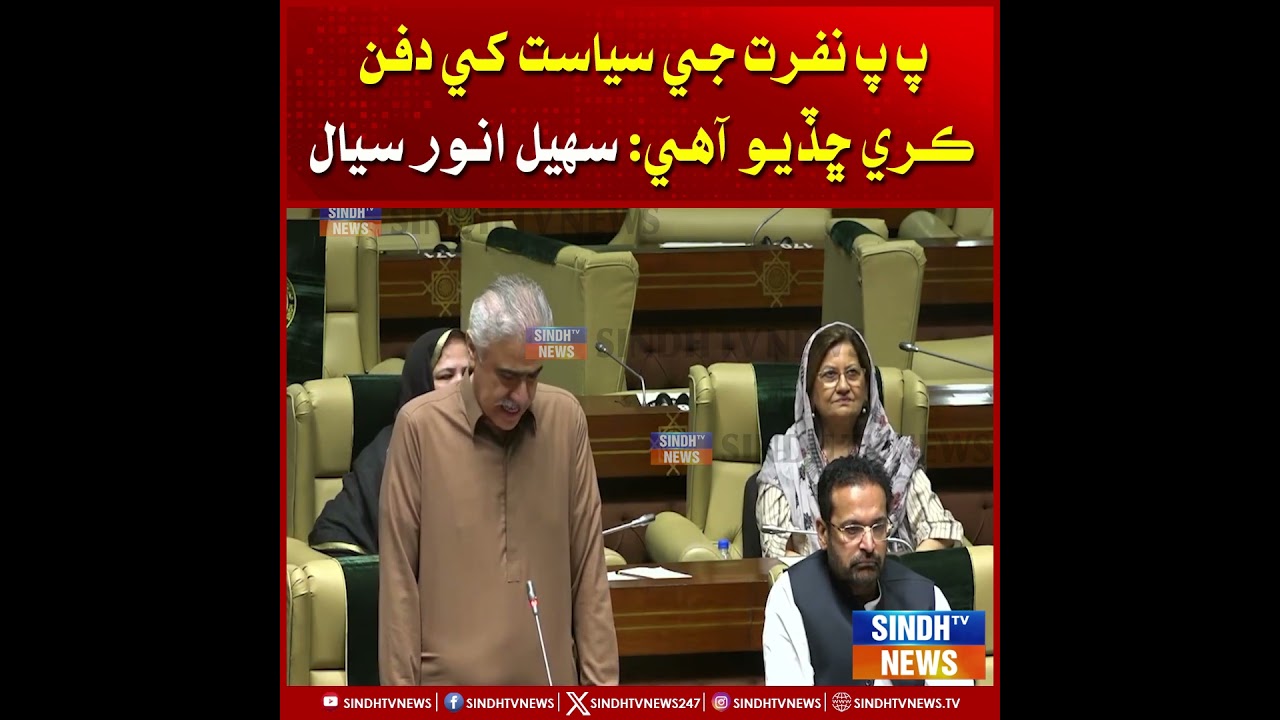 PPP nafrat ji siyasat khe dafn kare chhadi aahe: Soheil Anwar Siyal