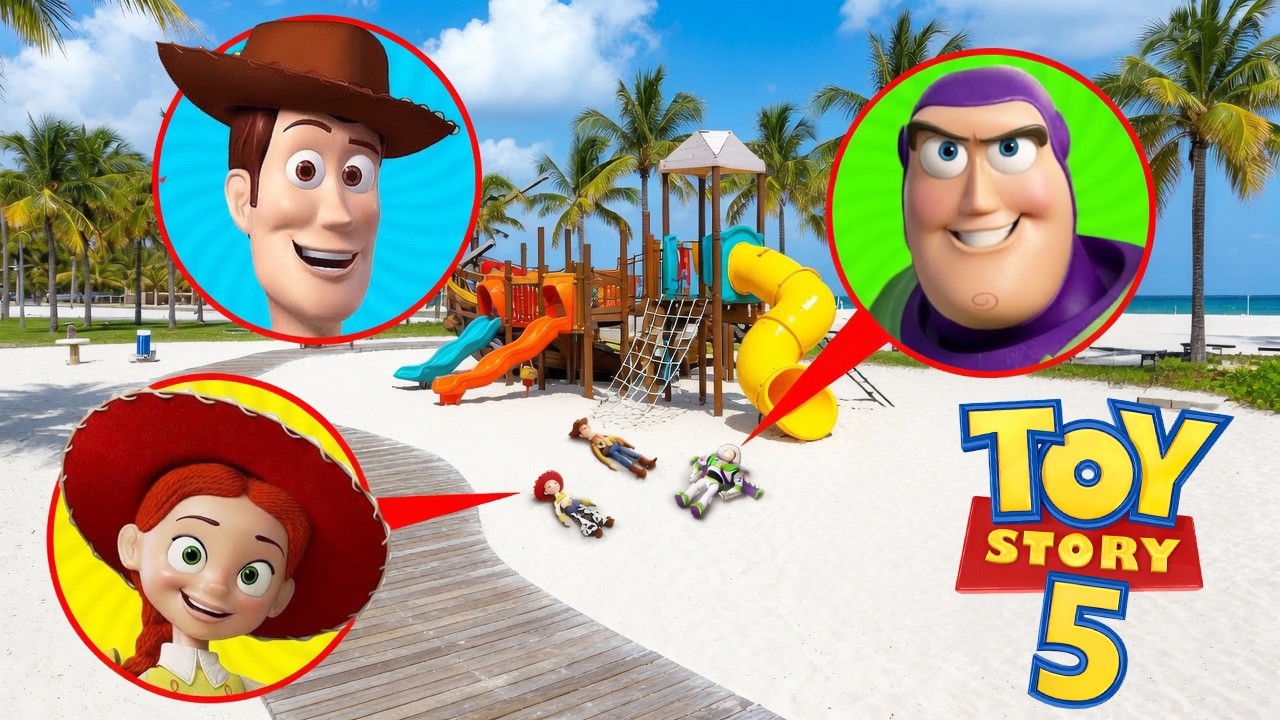DRONE Catches WOODY, BUZZ LIGHTYEAR & JESSIE From TOY STORY 5 In REAL LIFE!