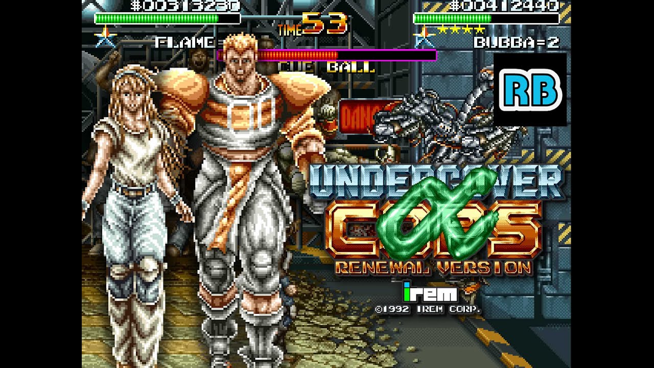 1992 [60fps] Undercover Cops Alpha Renewal Version (World) 2Players Flame Bubba ALL