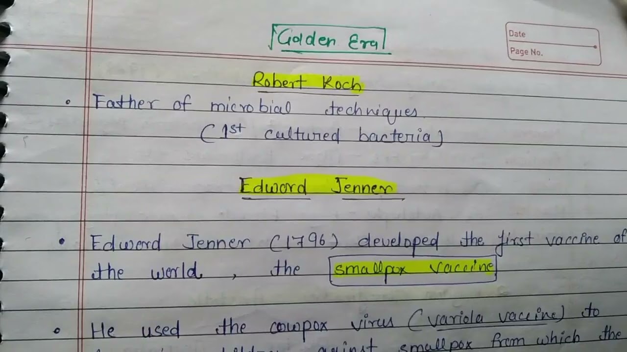 History of Microbiology || MSc and bsc botany handwritten notes#handwrittennotes #botanynotes