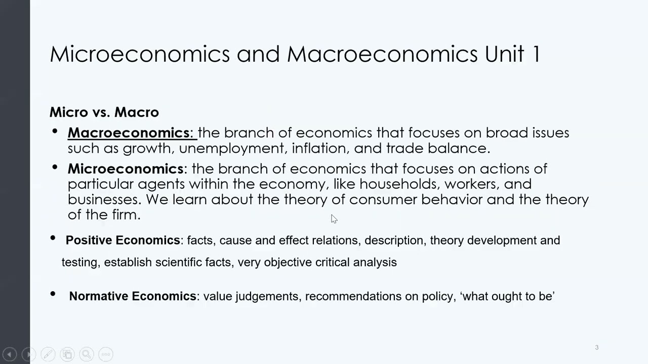 Microeconomics (Economics 1A) Lecture 1