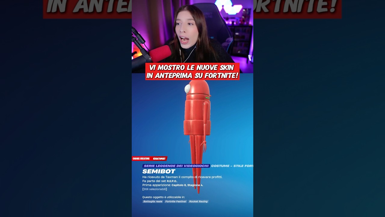 NUOVE SKIN ASSURDE in ANTEPRIMA su FORTNITE! 😍 #fortnite #fortniteita #kroatomist