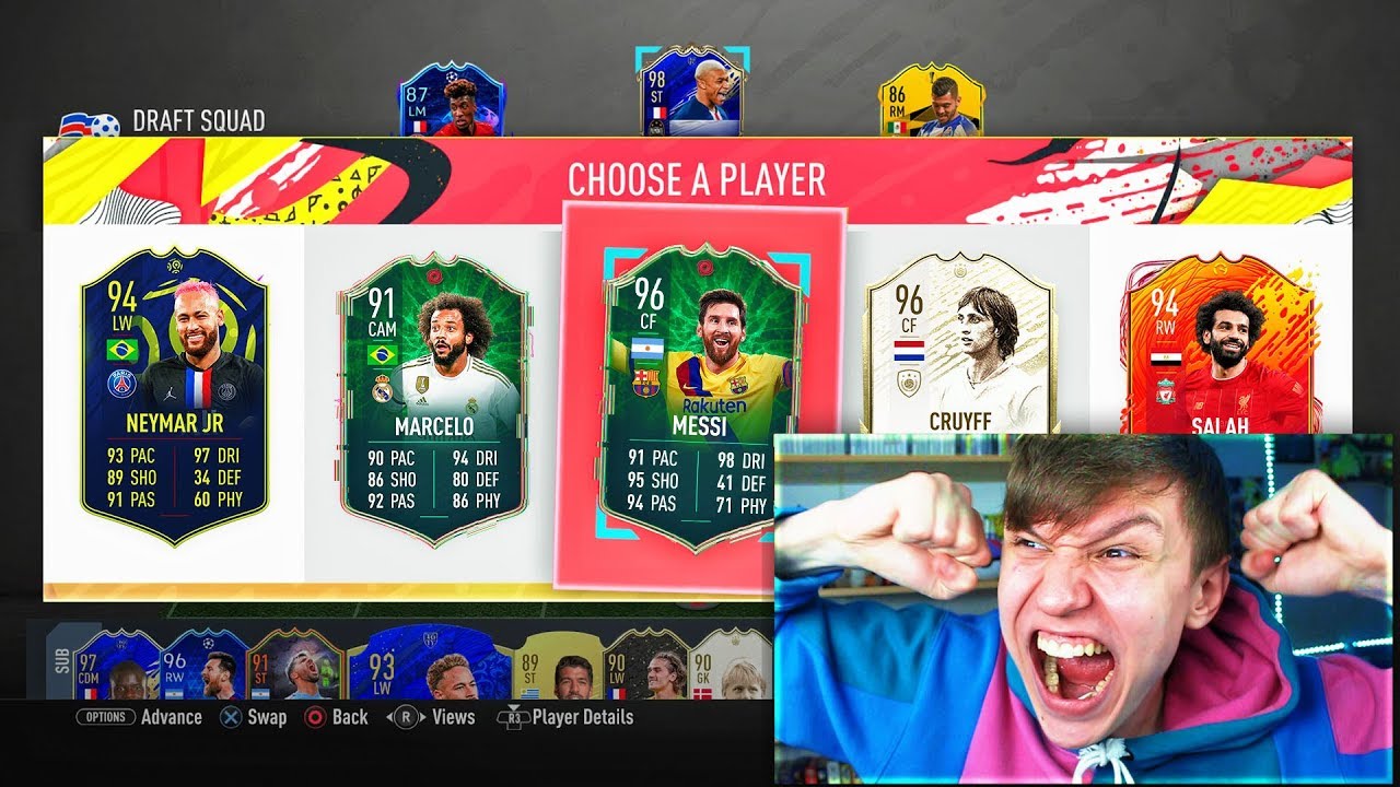 96 SHAPESHIFTER MESSI IN RAREST 194 FUT DRAFT EVER!! (FIFA 20)