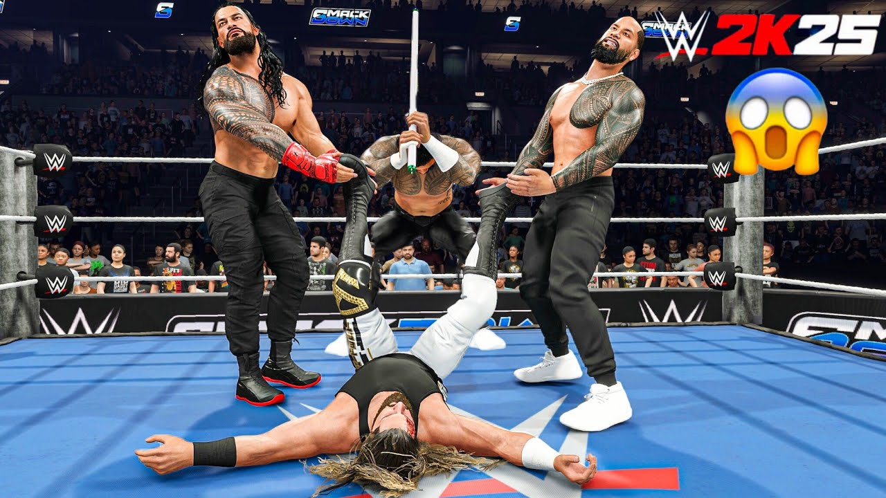 OG Bloodline разгромили The Vision на Friday Night Smackdown | Геймплей WWE 2K25