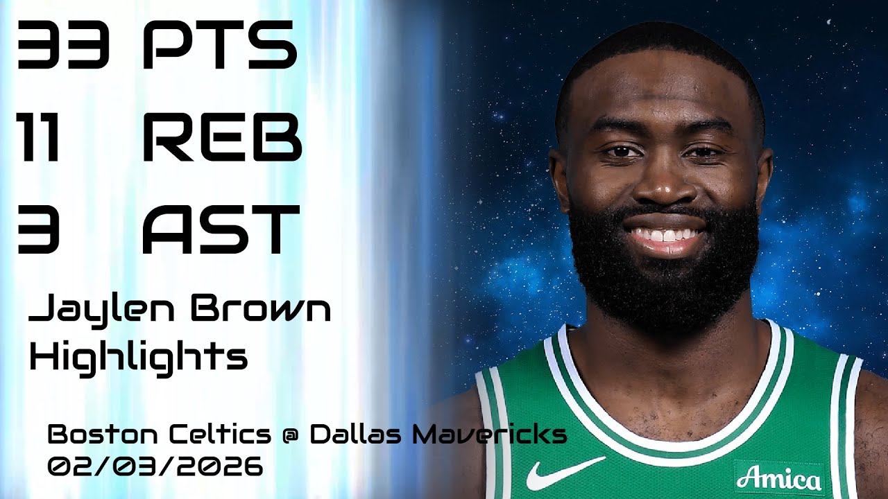NBA - Jaylen Brown Highlights - Boston Celtics vs Dallas Mavericks - 02/03/2026