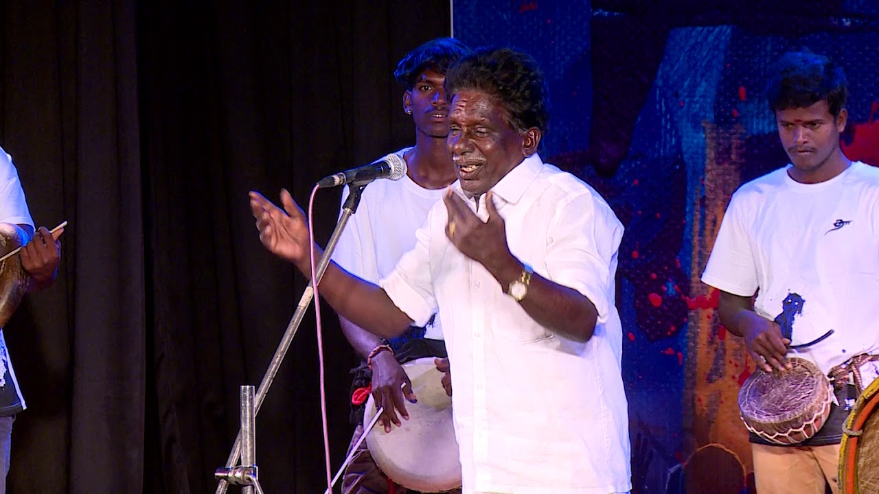 Watch 60 year old Muthu break a leg on stage at ஒரு ஒப்பாரி show
